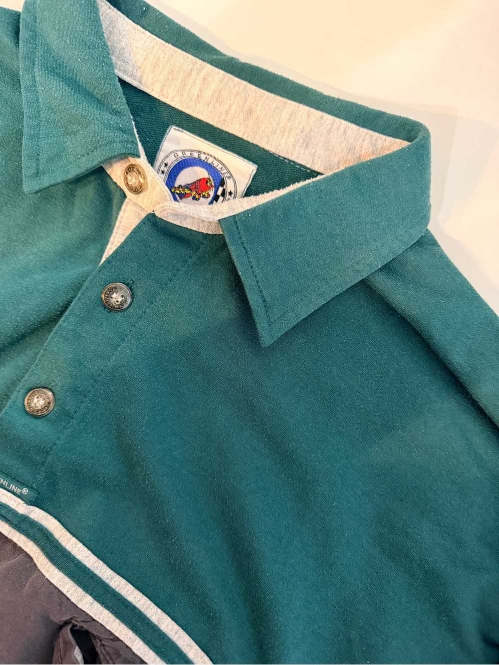 Vintage Greenline International Rugby Polo Sweatshirt Size Large Grandpacore